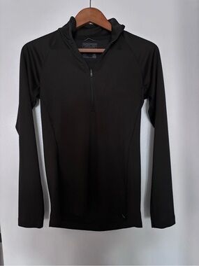 Patagonia Black Quarter-Zip Long Sleeve Active Top